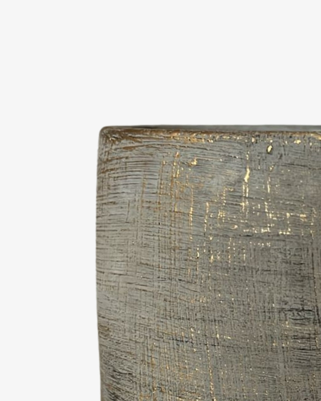 Macetero gris con vetas doradas - Berlin