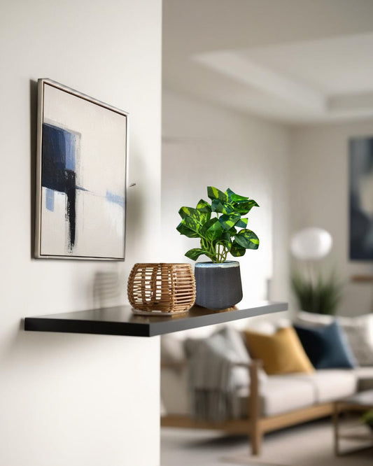Devil's Ivy – 9.84" Faux Plant with Decorative Planter