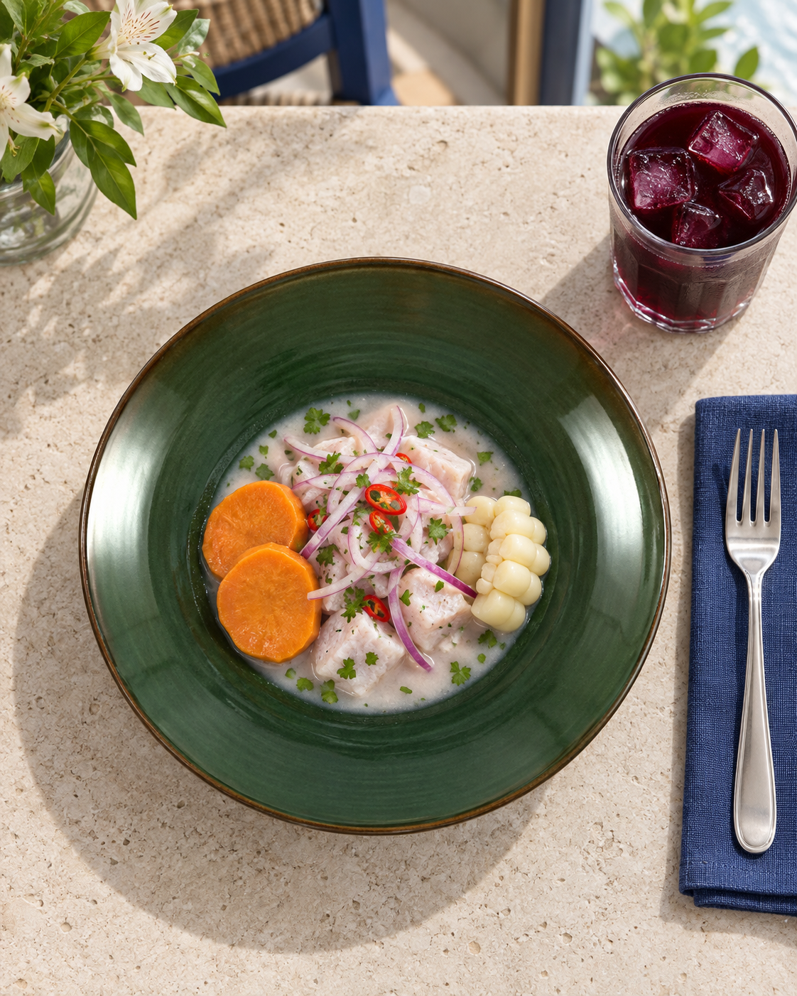 Plato hondo verde bosque con borde cobrizo – Bosque