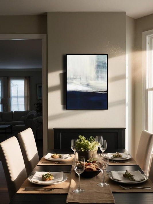 Horizon - 47.2" x 35.4" Framed Abstract Canvas Wall Art