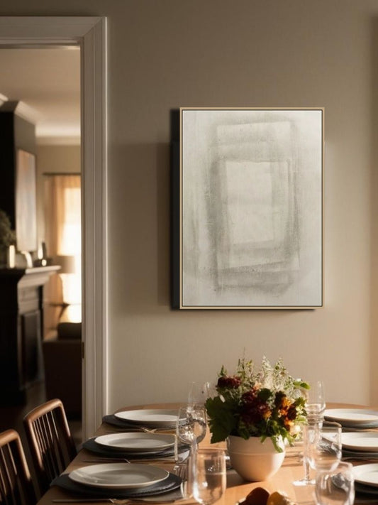 Portal of Shadows - 27.5" x 19.6" Framed Abstract Canvas Wall Art