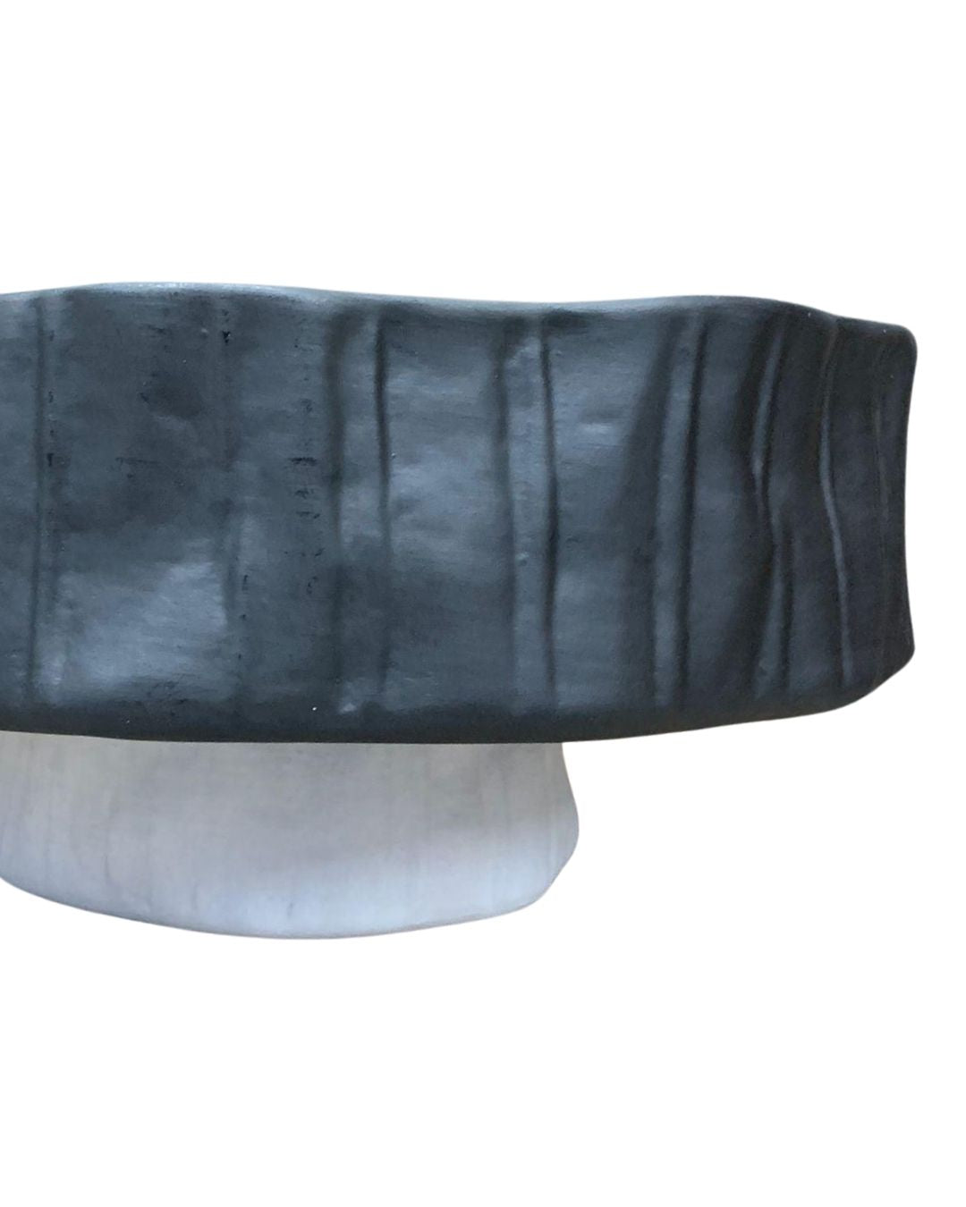 Black and white ceramic bowl on white background_2