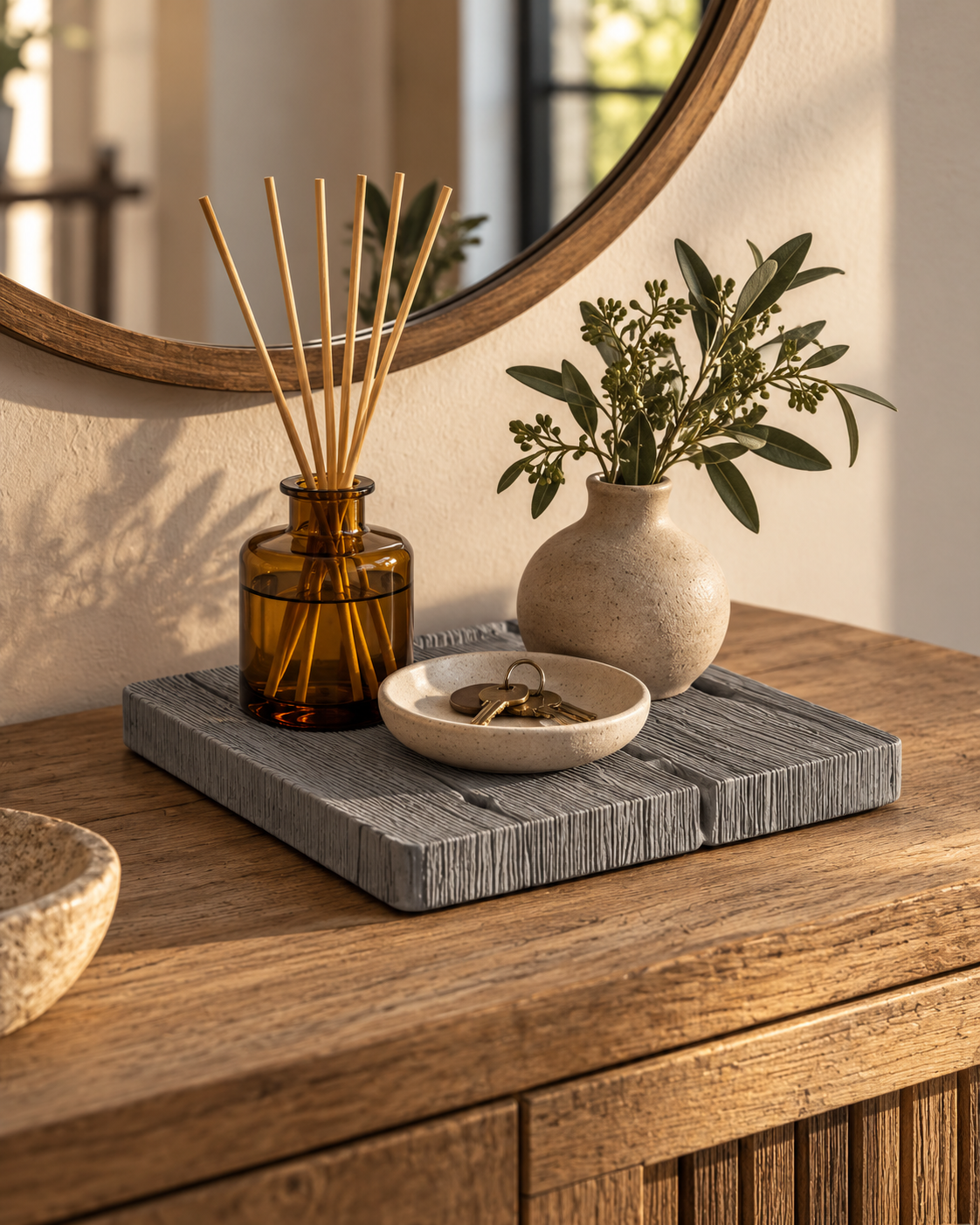 Timberstone - Bandeja decorativa de concreto