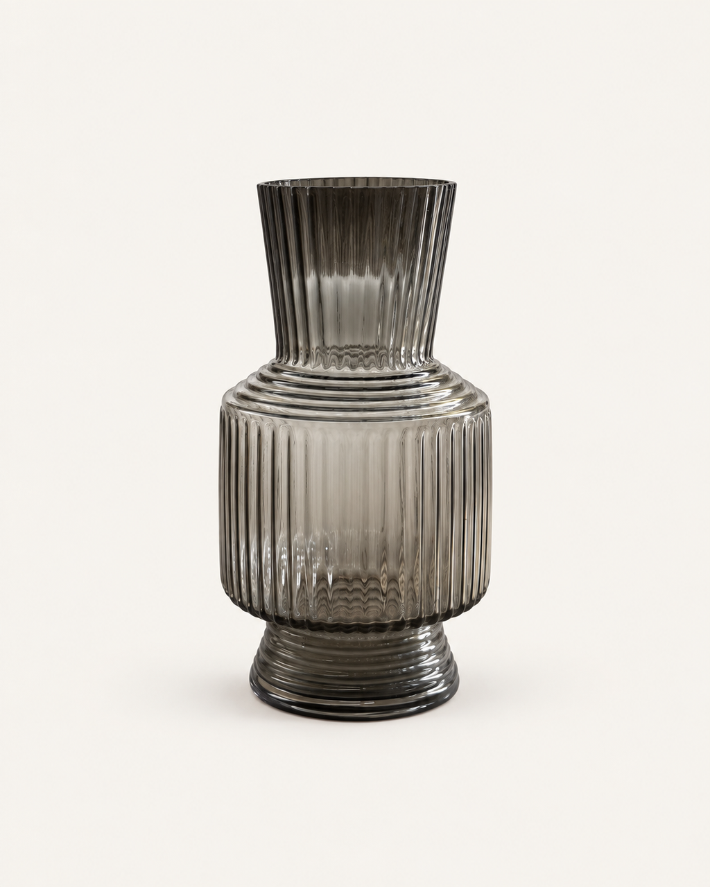 Jarrón de vidrio texturizado 25 cm - Dórica