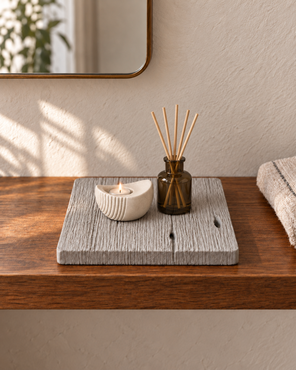 Timberstone - Bandeja decorativa de concreto