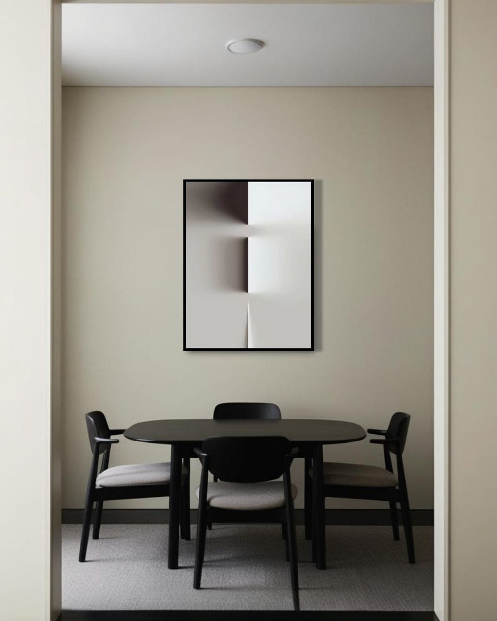 Skugge - 31.5" x 23.6" Framed Abstract Canvas Wall Art