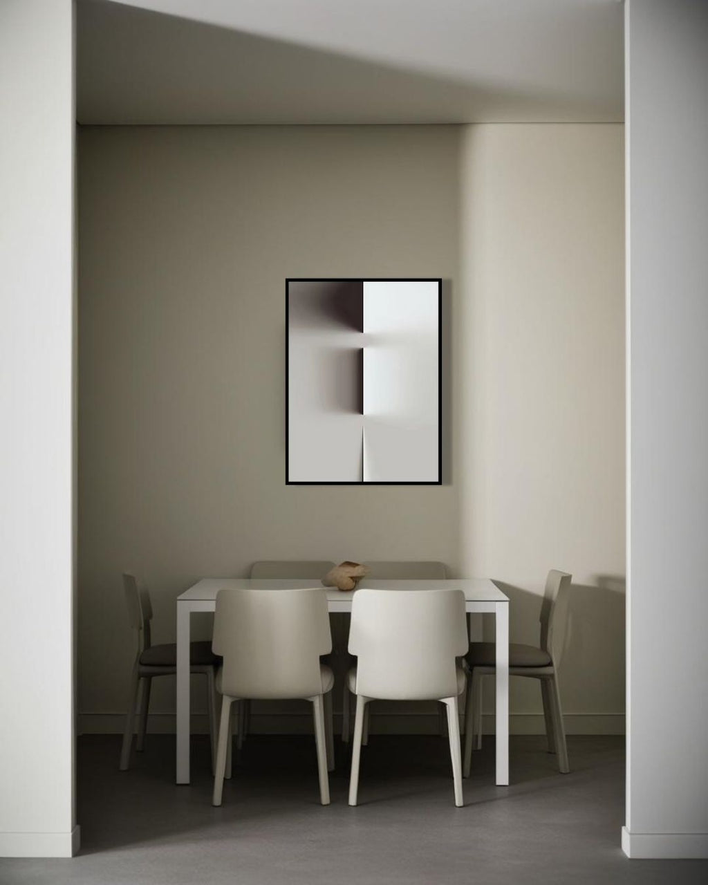 Skugge - 31.5" x 23.6" Framed Abstract Canvas Wall Art