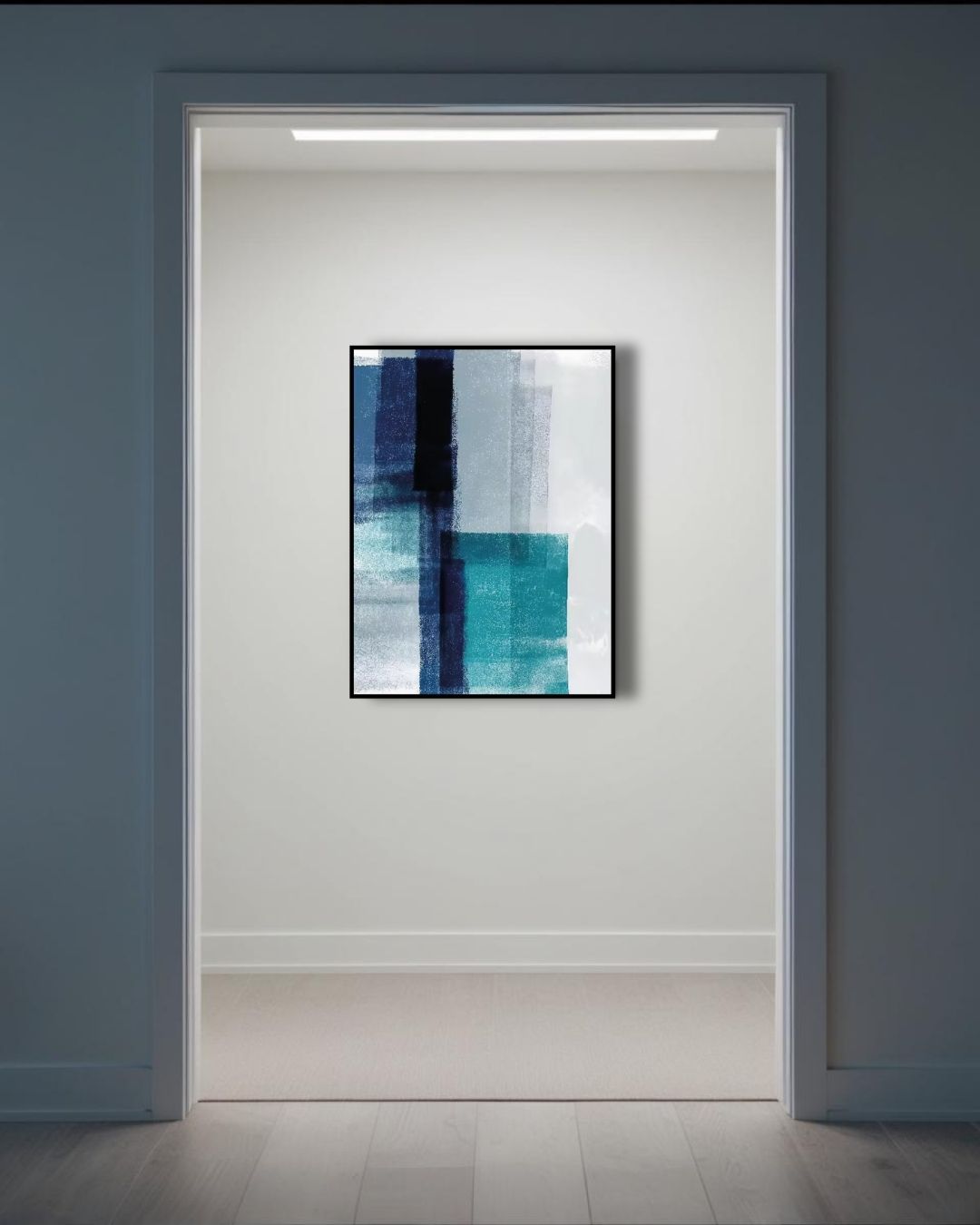 Cuadro abstracto 90 x 120 cm., Azure