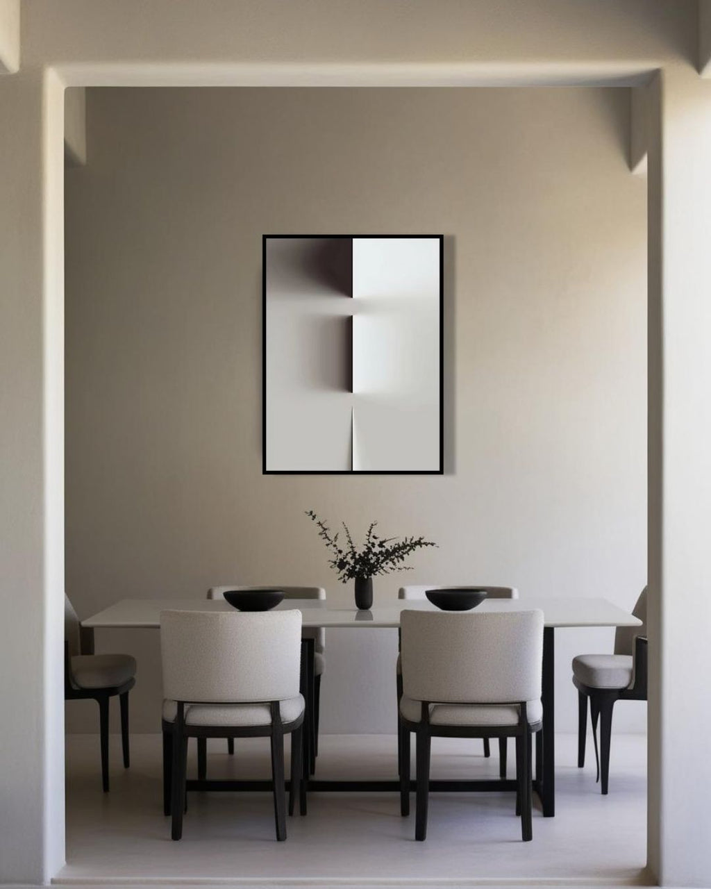 Skugge - 31.5" x 23.6" Framed Abstract Canvas Wall Art