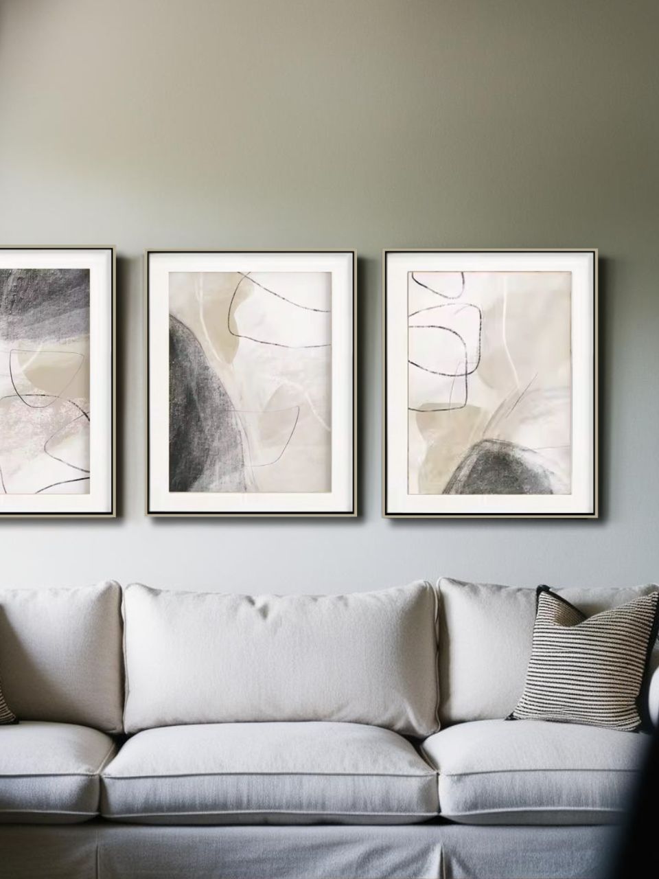 Milan - Set de 3 cuadros abstractos – 27.5" x 19.6", 3 Pieces