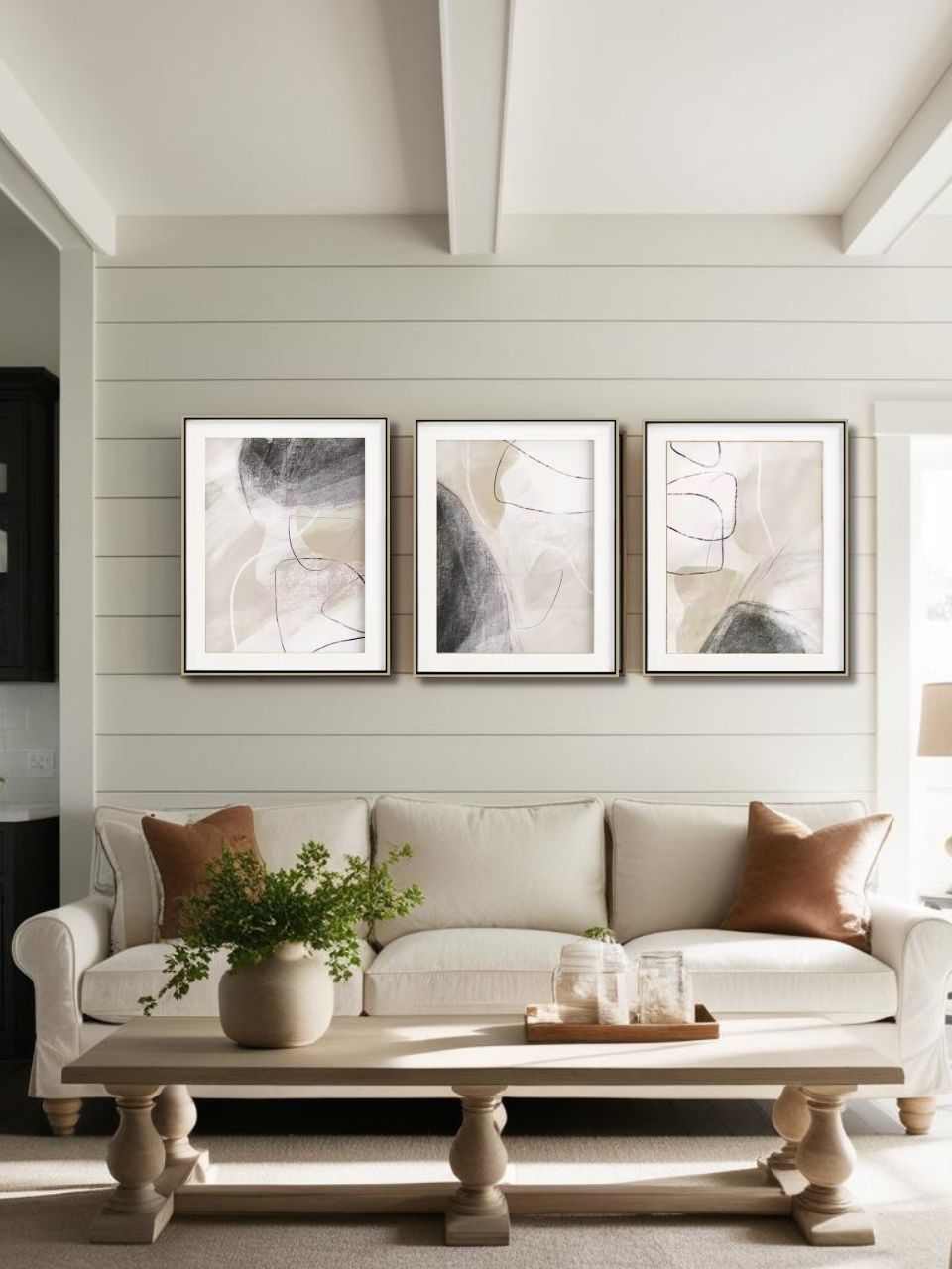 Milan - Set de 3 cuadros abstractos – 27.5" x 19.6", 3 Pieces