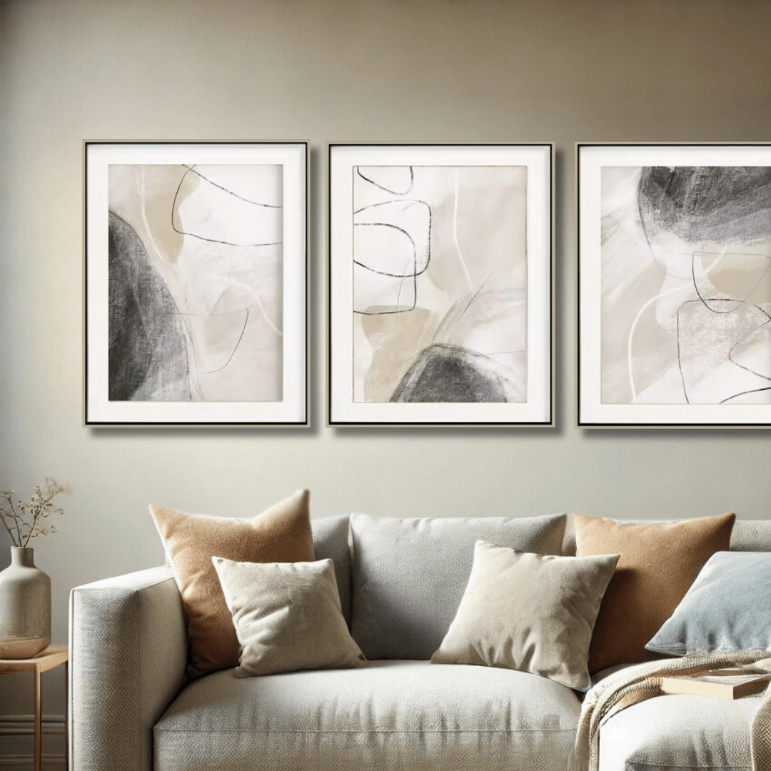 Milan - Set de 3 cuadros abstractos – 27.5" x 19.6", 3 Pieces
