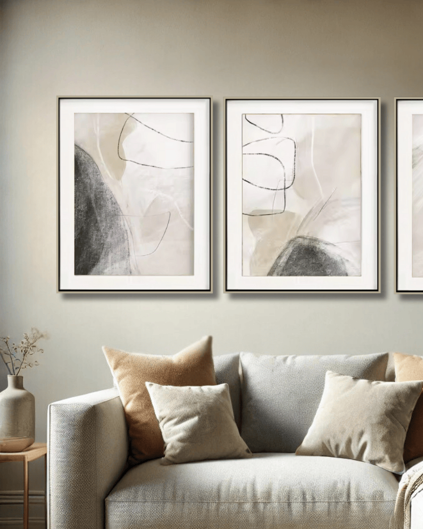 Milan - Set de 3 cuadros abstractos – 27.5" x 19.6", 3 Pieces