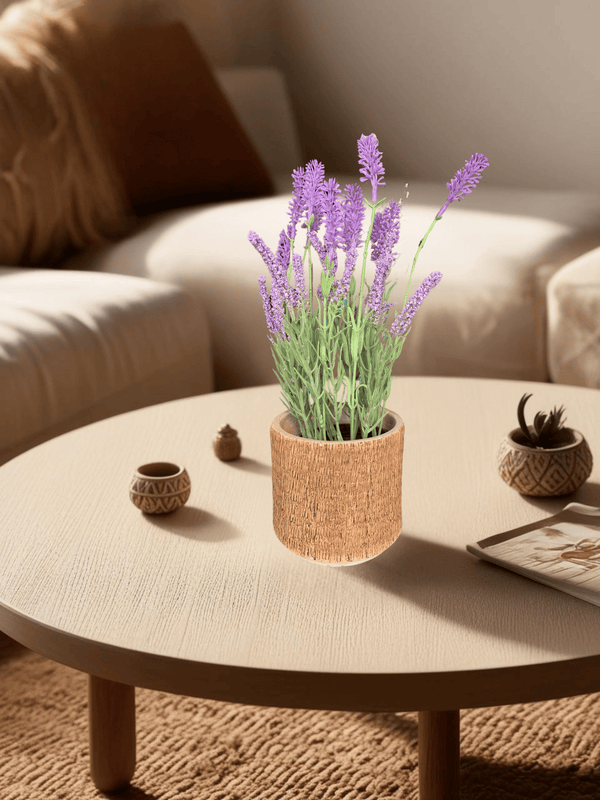 Lavender – 13.39" Faux Plant in a Decorative Planter