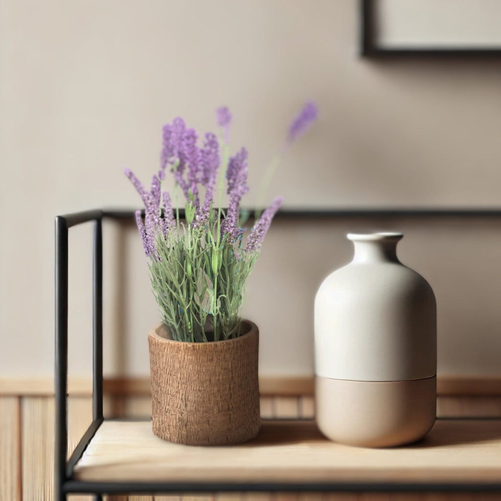 Lavender – 13.39" Faux Plant in a Decorative Planter