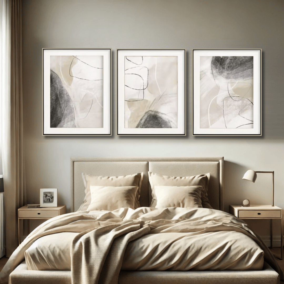 Milan - Set de 3 cuadros abstractos – 27.5" x 19.6", 3 Pieces