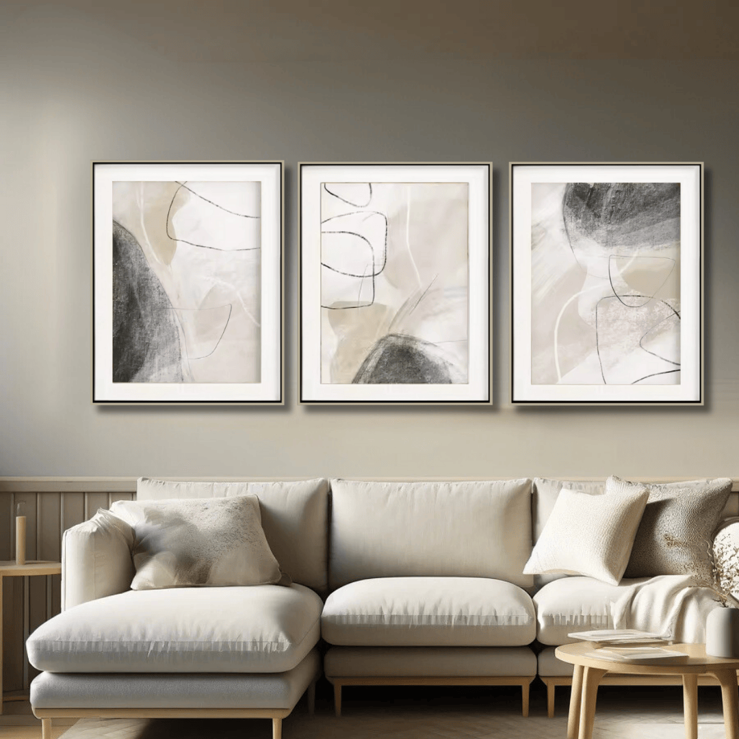 Milan - Set de 3 cuadros abstractos – 27.5" x 19.6", 3 Pieces