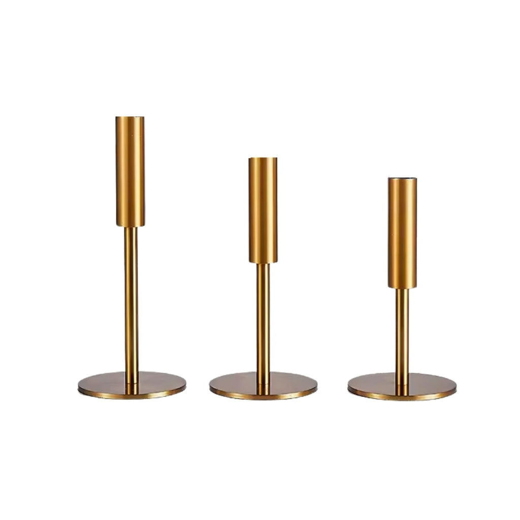 Lumin - Metal Candle Holders 3-Piece Set