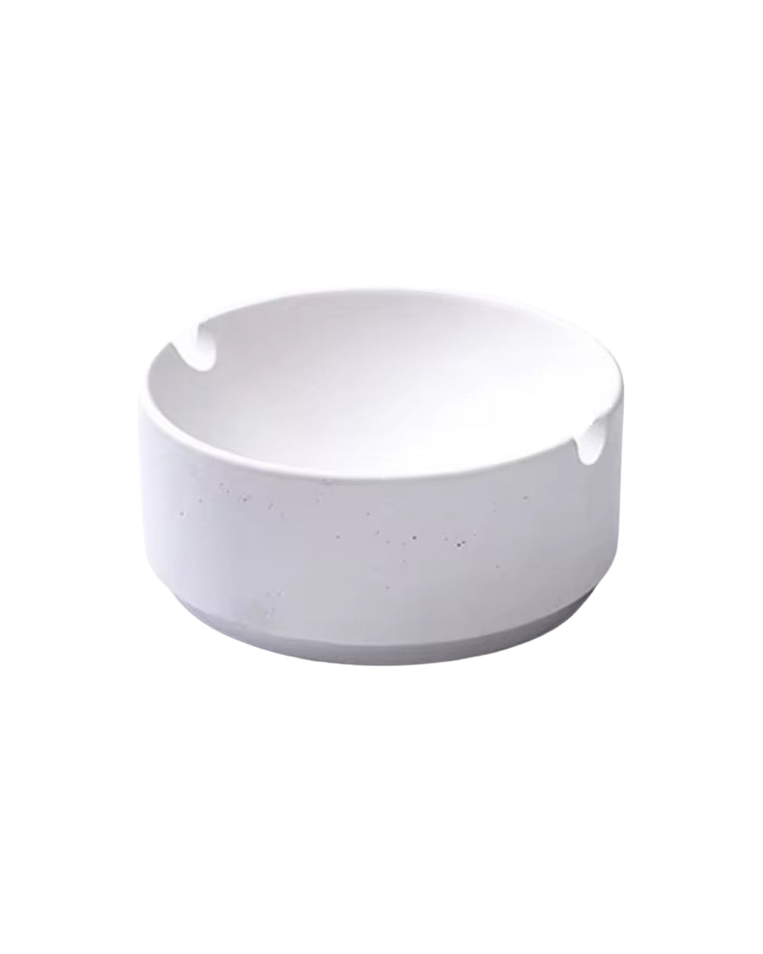 Premium white concrete decorative ashtray on white background