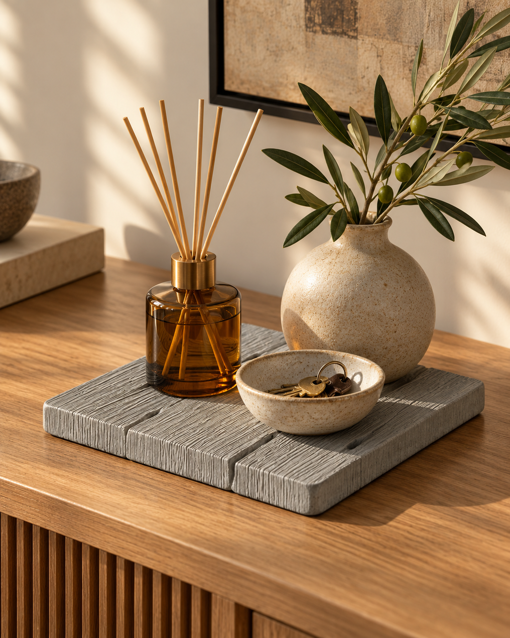Timberstone - Bandeja decorativa de concreto
